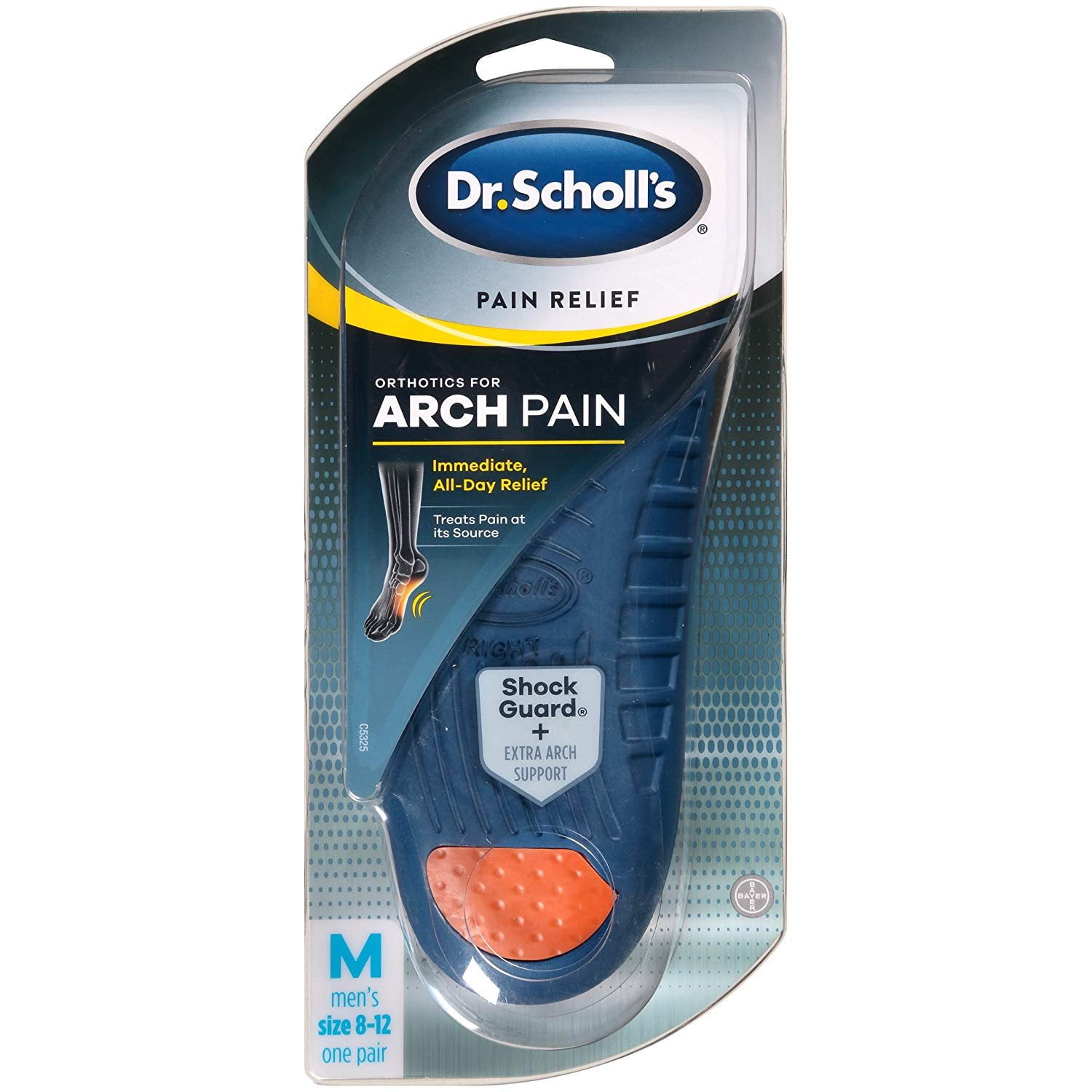 Pain Relief Orthotics for Arch- Mens Size 8-12 Dr Scholls P.R.O 
