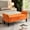 Orange, variant on Orange Velvet Storage Bench For Home - 51.5" Wide & Versatile Hallway Console Space Saving