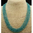 thumbnail image 3 of K-KED 3 Rows Facted 2x4mm Multicolour Gemstone Rondelle Beads Necklace 17-19 In AAA-Rose Red Jade, 3 of 8