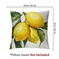 thumbnail image 4 of BANET Throw Pillow Covers,Yellow Green Fruit Branch Cushion Cover Digital Blended Hidden Zipperl Decorative Pillowcases for Hair Skin Square 2 Pcs 24x24in, 4 of 7