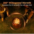 thumbnail image 2 of KOL 20" Smokeless Dual Flame Fire Pit for Outdoor - Thick Corten Steel & Stainless Steel Wood Burning Firepits with Stand, Portable Bonfire Pit with Removable Ash Pan for Patio, Backyard, Campsite, 2 of 9