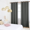 thumbnail image 2 of Deconovo Blackout Curtains Set of 2, Thermal Insulated, Light Gray, 55W x 84L Inch, Noise Reducing Energy Saving Window Drapes for Bedroom, 2 of 6
