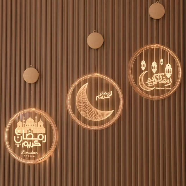 3D Ramadan Night Light Ramadan Decorative Lamp Decoration Lights for Living Room Dining Room