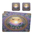 thumbnail image 2 of Square Leather Placemat Set One SizeX1 Heat-Resistant Washable Kitchen Table Decorations Realm Of Magic, 2 of 8
