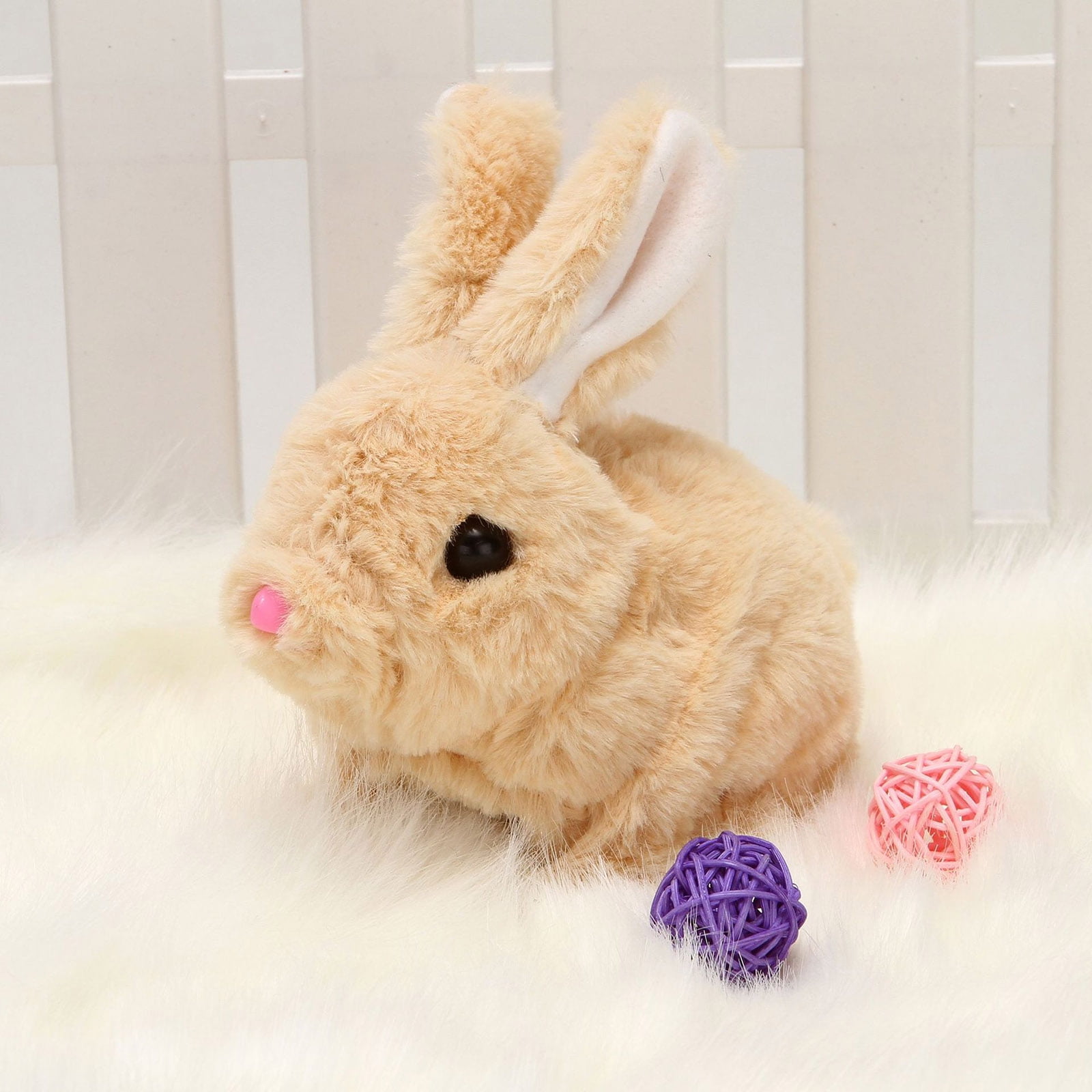 Lifelike Simulation Rabbit Stuffed Bunny Toy for Kids Gift Home Decor 17cm 