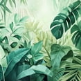 thumbnail image 6 of Acheng Round Tablecloth Palm Leaves with Lush Branches and Leaves Tropical Jungle Palm Leaves with Charming Colors 38-42, 6 of 8