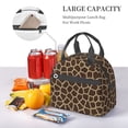 thumbnail image 7 of DouZhe Lunch Bags for Women and Men, Brown Giraffe Texture Prints Reusable Portable Insulated Cooler Waterproof Lunch Tote Bag for Travel Work School Picnic, 7 of 7