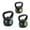 Black-5 lb/10 lb/15 lb, variant on SHOUFTW Powder-Coated Kettlebell with a Cast Iron Core, with a Non-Slip Handle and Flat Base, Suitable for Fitness Training, Durable for Strength Training, Four-Piece Set(5/10/15/20lb)