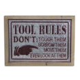 thumbnail image 1 of Cheungs 5394 Farmhouse Styled Tool Rules Wall Sign - Rustic Brown, 1 of 1