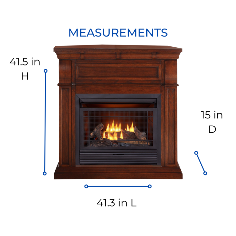 Duluth Forge Dual Fuel Ventless Gas Fireplace - 26,000 BTU, Remote Control,  Chestnut Oak Finish - Walmart.com