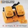 thumbnail image 3 of DCB102 Double Charger For DeWalt 10.8V 12V 14.4V 20V Lithium Ion Battery DCB203 DCB204 DCB205 DCB118 DCB105 DCB107 DCB112 DCB115, 3 of 8