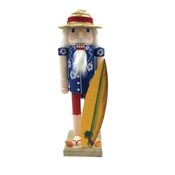 Santas Surfin Nutcracker 14"