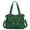 Green, variant on LIJCC Women New Large Capacity Waterproof Multi Pocket Shoulder Bag Large Crossbody Bag Multi-Pocket Fashion Nylon Bags Tote Bag Handle Satchel
