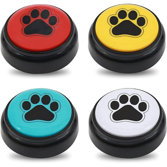 ChunHee Dog Speech Training Buttons 30 Seconds Record Button, Pack of 4 (Battery Included)