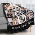 thumbnail image 3 of Custom Blanket with Picture Personalized Blankets and Throws Photo Blanket for Valentine Christmas Customized Valentines Day Gifts for Mom Dad Couple Boyfriend Girlfriend Wife Husband Blankets, 3 of 5