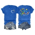 thumbnail image 6 of CHENge Autism Awareness Shirt Womens Autistic Support Tshirt Acceptance Inspirational Mom Short Sleeve Tops, 6 of 6