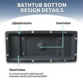thumbnail image 5 of Allsumhome RockR 67" Rectangle Solid Surface Stone Freeing Soaking Bathtub,Stone Touch,Cement Gray,Scratch-proof,With cUPC, 5 of 10