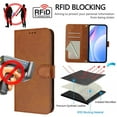 thumbnail image 2 of for Google Pixel 8 Flip Wallet Case, Classic Card Slots RFID Blocking Premium PU Leather Magnetic Clasp Kickstand Shockproof Drop Protective Men Women Rugged Wallet Phone Cover, Brown, 2 of 7