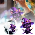 thumbnail image 3 of Offer Countdown! Halloween Acrylic Hanging Ornaments 3.1"X3.1"X0.4" Ghost Witch Cat Design For Home Window Wall Car Decor, 3 of 6