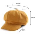 thumbnail image 2 of CoCopeaunts Octagonal Newsboy Cap for Women Autumn Winter Korean Fashion Beret Warm Painter Cap Retro British Style Unisex, 2 of 7