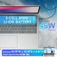 thumbnail image 6 of HP 17 Touchscreen Laptop, Intel Ultra 7 255U, 17.3 Inch HD+ Anti-Glare 250 nit Display, 32GB DDR5, 1TB SSD, Copilot AI, Backlit KB, Fingerprint, Windows 11 Pro, 6 of 9
