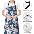 thumbnail image 6 of Lsque Flowers Waterproof Apron Chef Aprons for Men Heavy Duty Chemical Work Apron Extra Long Grilling Aprons with Adjustable Bib Apron, 6 of 9