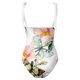 thumbnail image 3 of Gibobby Trajes de Baño Mujer Traje de baño con estampado de flores y cuello en V para mujer Conjuntos de bikini con falda y delantal(Rosa,G), 3 of 4