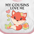 thumbnail image 4 of Inktastic My Cousins Love Me Little Fox Boys or Girls Baby Bib, 4 of 4