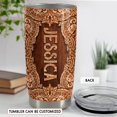 thumbnail image 4 of Personalized Elephant Wood Drawing Tumbler 20oz 30oz Insulated Tumblers with Lid Coffee Travel Mug Cup for Men Women Gift for Birthday, 4 of 7