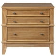 thumbnail image 4 of Glavbiku Wood Rustic Nightstand with 3 Drawers,Bedside Table for Bedroom,Natural,Adult,27.3" H, 4 of 8
