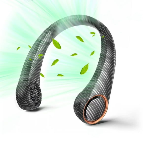 Ventilador de cuello portátil, ventilador sin aspas manos libres, ventilador personal de refrigeración de 360°, ventilador silencioso portátil para exteriores interiores, regalos de cumpleaños para ho