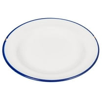 Luzerne  8.25 in. Tin White-Blue Porcelain Plate