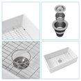 thumbnail image 6 of 30 Inch Ceramic Kitchen Sink,Included Stainless Steel Dish Grid&Basket Strainer, Easy to Clean,Utility Sink for Workstation, Kitchen,White, 6 of 6