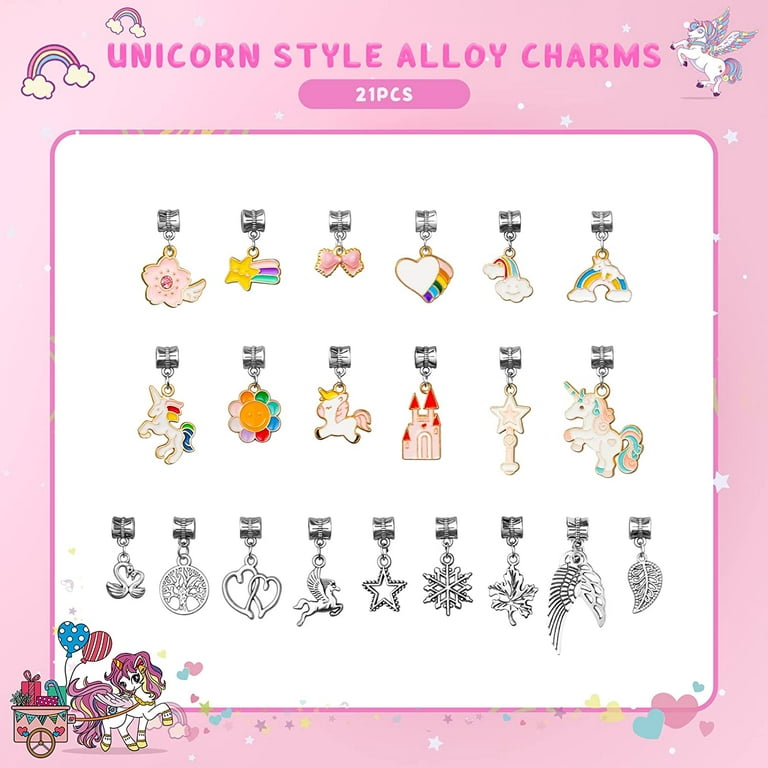  ZQFTZQ DIY Charm Bracelet Making Kit Unicorn/Mermaid Girl  Toy,Jewelry Making Kit Including Jewelry Beads,Snake Chains,Bead Bracelet  Kit, Arts and Crafts for Kids Christmas Toys : Toys & Games