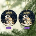 thumbnail image 2 of Happy New Year Manx Welcome 2025 Balloon Firework Party Ceramic Round Ornament Cat Lover Kitten Owner Gifts Home Tree Decor - 01014, 2 of 5