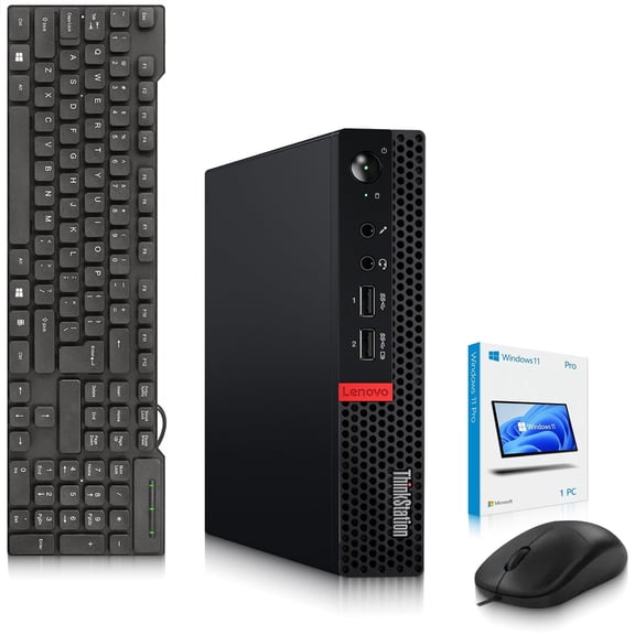 Restored Lenovo ThinkStation P320 Mini PC - Intel Core i7-7700T - 16GB DDR4 RAM - 512GB NVMe SSD - Wi-Fi - Windows 11 Pro - NVIDIA Quadro P600 GPU - Tiny Desktop - Compact Business Desktop