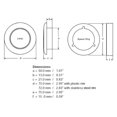 thumbnail image 4 of Hella Marine Ligne Mince Conduit «Luminosité Améliorée» Ronde Lampe de Courtoisie - Rouge LED - Lunette en Acier Inoxydable - 12V, 4 of 4
