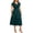 Army Green, variant on Summer Wedding Guest Dresses for Women Plus Size V Neck Short Sleeve Crossover A-Line Flowy Elegant Dress Red M