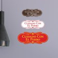 thumbnail image 2 of Designer Spanish Cuidado Con El Perro Sign (Ivory/Dark Brown) - Small, 2 of 4