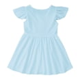 thumbnail image 4 of Toimothcn Baby Girls Dresses Ruffled Sleeve Solid Color Pleated Dress Soft Breathable Summer Dresses Comfy Girls Sundress, 4 of 5