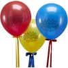 Ginger Ray CS-910 Comic Superhero Kaboom Party Balloons (10 Pack), Red/Blue/Yellow, 22cm approx when inflated
