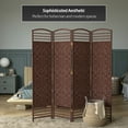 thumbnail image 6 of Red Lantern 5 1/2 ft. Tall Fiber Weave Room Divider - Dark Red - 4 Panel, 6 of 6
