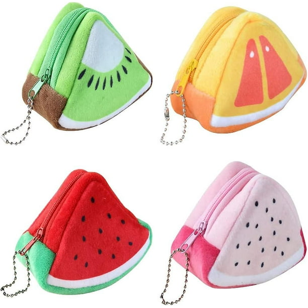 4 Piezas Mini Monedero para Niños, Pequeña Bolsa de Lona, Pequeño Monedero de Felpa, Monedero Pequeño para Niños, para Tarjeta de Crédito, Tarjeta de Identificación, Llaves, Casco, Lápiz Labial