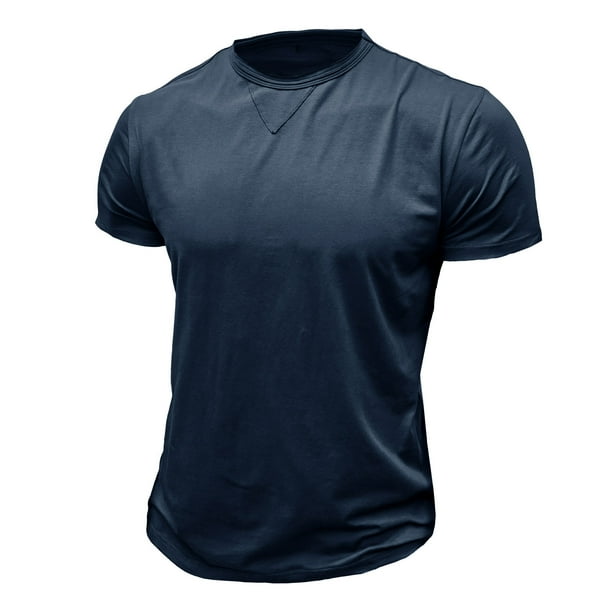 pstuiky camisetas de hombre, Camiseta de manga corta para hombre, estilo casual, lisa, con cuello redondo y botones camisetas de hombre xl