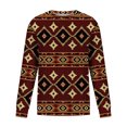 thumbnail image 3 of Puntoco Mujeres Otoño e Invierno Casual Folk-Personalizado Impreso Cuello Redondo Manga Larga Jersey Blusa Sudadera tops Puntoco Puntoco-980, 3 of 4