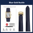 thumbnail image 3 of Correas de nailon para reloj Cartier Key Must Tank para hombre y mujer, pulsera London Solo de piel de vaca de 16 mm, 18 mm y 20 mm, color negro y azul, 3 of 5