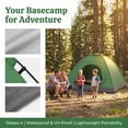 thumbnail image 2 of 3-4 Person Army Green Camping Dome Tent, Waterproof Outdoor Survival Tent for Camping Hiking, 2 of 6