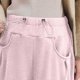 thumbnail image 4 of Pantalones de Cintura Elástica de la Maternidad de Color Sólido Pantalones Largos con Soporte Abdominal, Ropa Exterior Cómoda No Apretada, 4 of 5