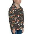 thumbnail image 3 of Pofeuu Mushroom Snail Print Kids Pullover Hoodies Warm Thick Hooded Sweatshirt with Packet for Boys Girls-Small, 3 of 6