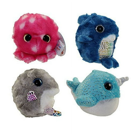 Aurora World Plush - YooHoo Friends Mini - Sealife Too - SET OF 4 (Buckee, Dolphee, Naree & Olee)
